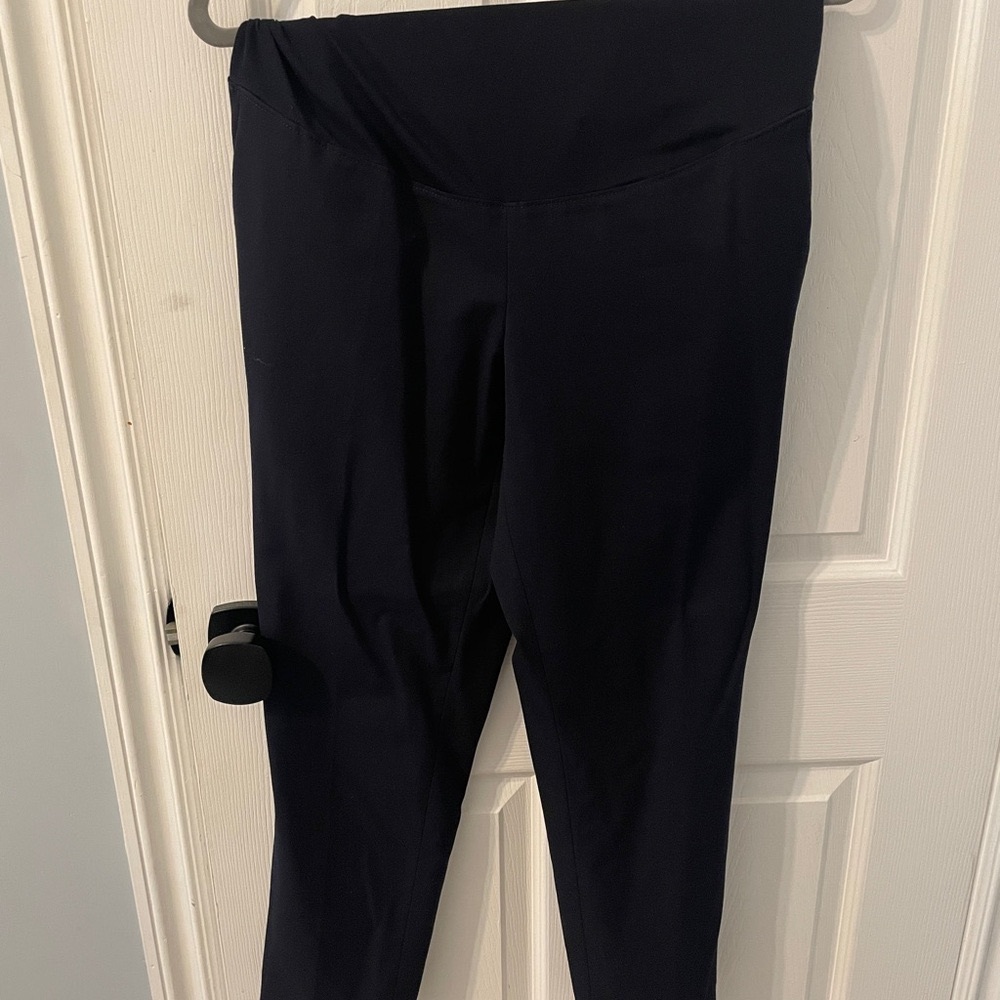 Navy Maternity Ankle Pants